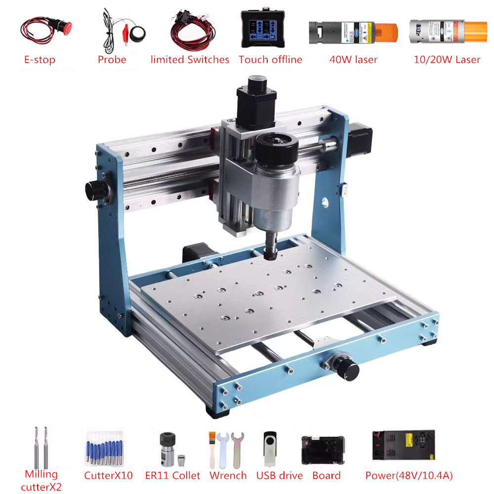 Mini Laser Engraver Cnc Router - フルメタルミニ CNC ルーター 3020 プロ彫刻機 500