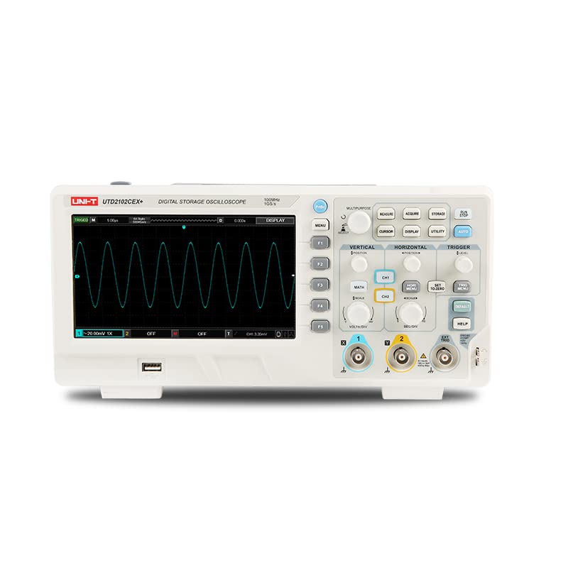 Digital Storage Oscilloscope 100Mhz - UTD2102CEX+ 高精度100MHzデジタルストレージオシロスコープ（研究室および電子機器修理用波形テスター）