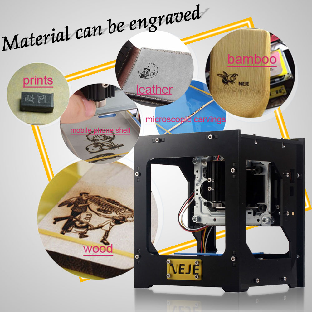 Mini Laser Engraver Cnc Router - NEJE 500MWミニCNCルーターレーザーカッターDIY CNCレーザー彫刻機USBレーザー彫刻機ボックス自動オフラインガラス付き