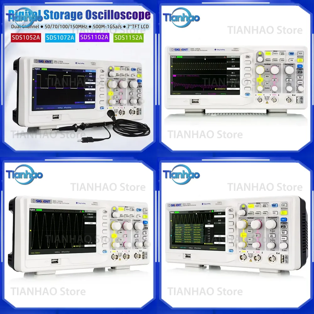 Digital Storage Oscilloscope 100Mhz - SIGLENT SDS1052A SDS1072A SDS1102A SDS1152A用デジタルストレージオシロスコープ 50MHz