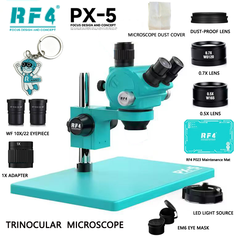 RF4ステレオ三眼顕微鏡 7X-100Xズーム、260*38 - Stereo Trinocular Microscope Pcb のレビューと価格