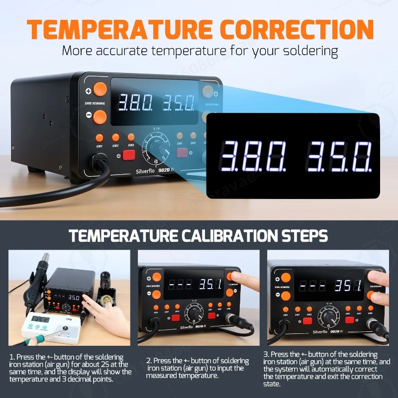 902D-IV 775W はんだ付けステーション 熱風リワー - Hot Air Rework Station T12 のレビューと価格