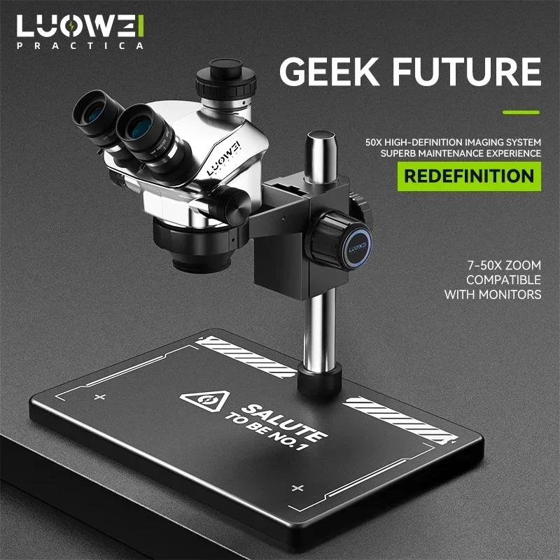 LUOWEI TR02-B3TV 三眼実体顕微鏡 7-50倍 - Stereo Trinocular Microscope Pcb のレビューと価格