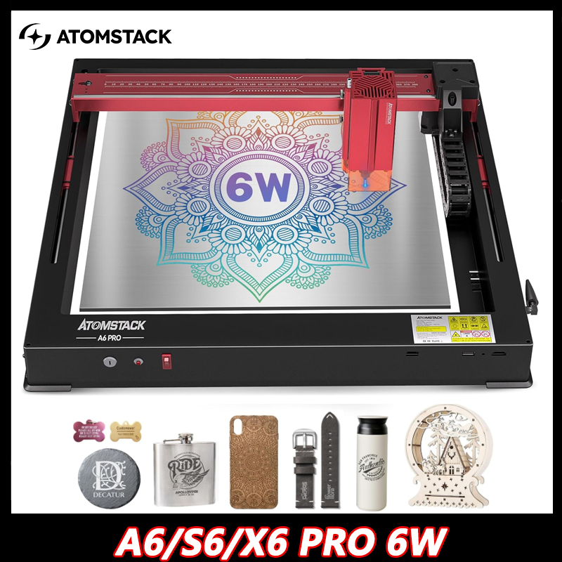 Atomstack-ミニレーザー彫刻機,木材,DIY,大理石 - Mini Laser Engraver Cnc Router のレビューと価格