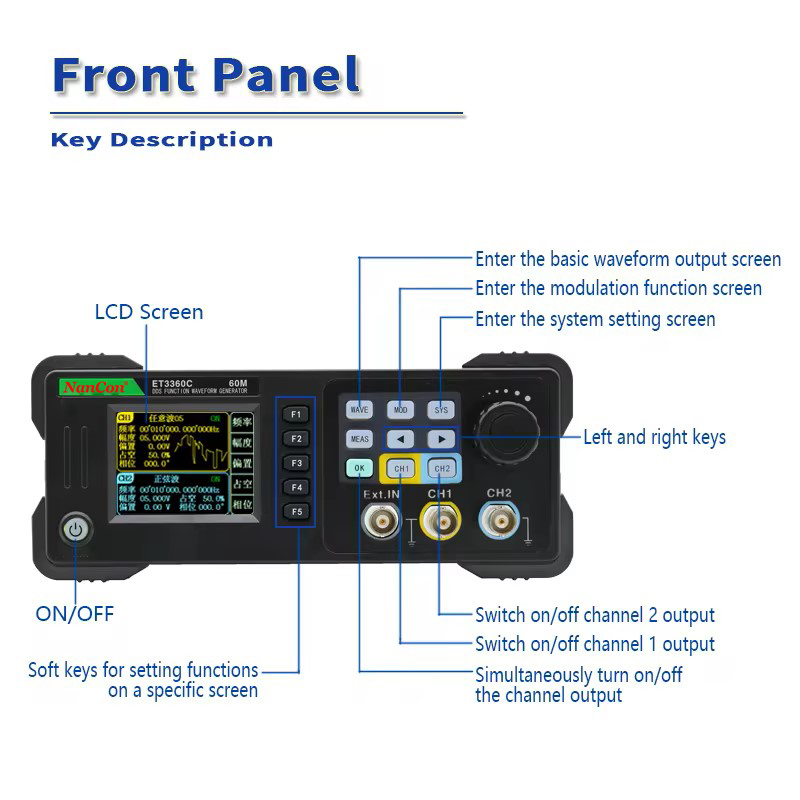 ET3320C ET3340C ET3360C 2チャンネル - Function Arbitrary Waveform Generator のレビューと価格