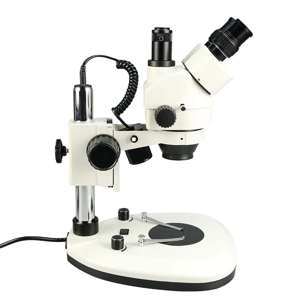 工場用7倍-45倍光学工業用三眼顕微鏡、電子PCB検査用ズー - Stereo Trinocular Microscope Pcb のレビューと価格