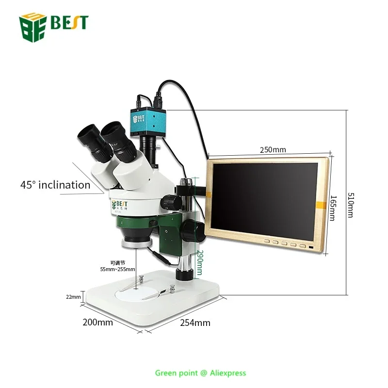 ZS7045 シリーズステレオデジタルズーム三眼顕微鏡 BE - Stereo Trinocular Microscope Pcb のレビューと価格