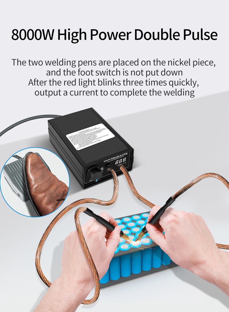 8000W ミニスポット溶接機キット DIY 自動 1865 - Spot Welder 18650 Battery Pack のレビューと価格