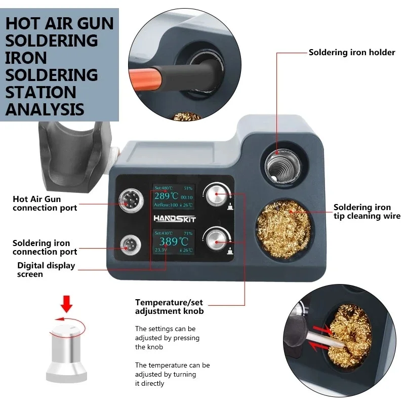 T12 8210 8115 8245 2in1 ホットエアガ - Hot Air Rework Station T12 のレビューと価格