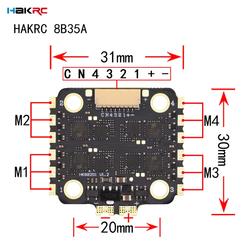 HAKRC F7220 V2 F7ミニフライトコントローラー - Fpv Flight Controller F7 Stack 60A のレビューと価格